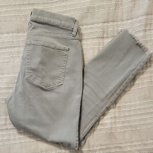 LOFT Light Gray Skinny Crop Jeans